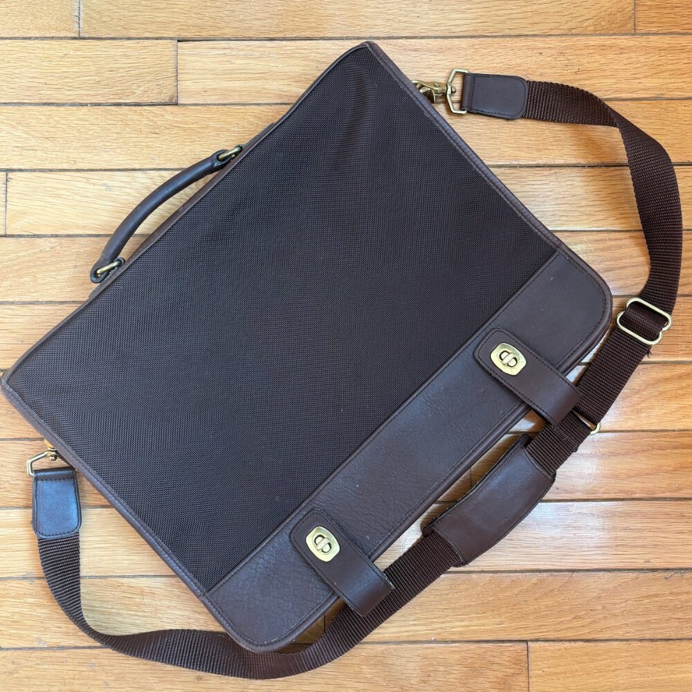 Genuine Coach Chocolate Leather Laptop Bag K6H-5320